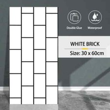 10PCS Bathroom Wall Panels PVC Cladding Shower Wall Tile Brick Effect Decor UK