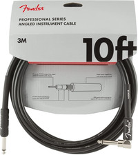 Fender Professional Series Instrument Cable, 10 Foot Angled, Superior Tone Clari