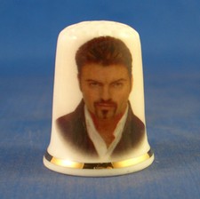 Birchcroft China Thimble -- George Michael  with Free Dome Gift Box