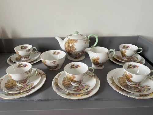 Shelley heather tea set - tea,