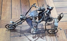 Flame Homeware Mandy & Mike Mice on a Bike Metal Wine Bottle Holder