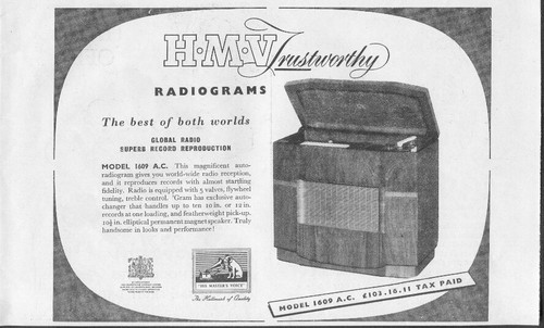 Hmv radiogram radio - hmv,