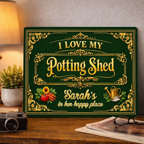 Personalised potting shed - personalised,