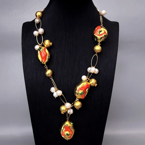 Orange coral cultured white - orange,