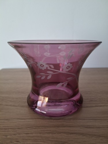 Small pink cranberry glass - cranberry,