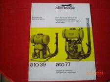 OLD ADVERTISING BROCHURE ATOMIZERS MOTOSTANDARD 11/65