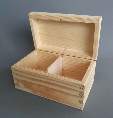 Wooden box tea - box, bags
