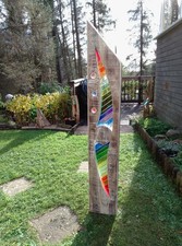 Stained Glass Garden Sculpture