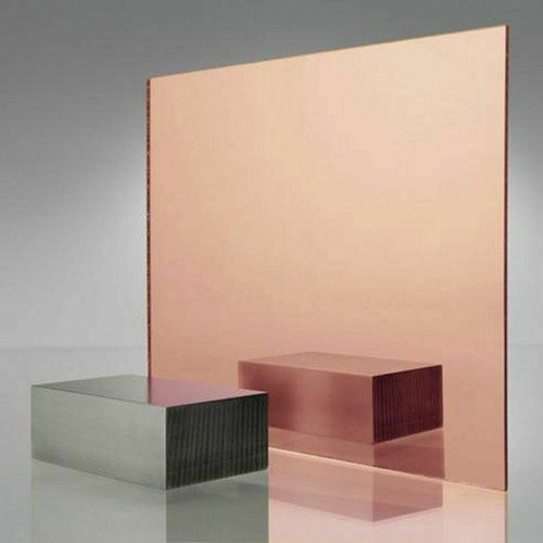 Rose gold mirror - gold, perspex