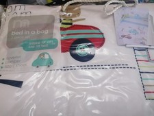 Mothercare Beep Beep Car Cot Bedding Set Bed in bag