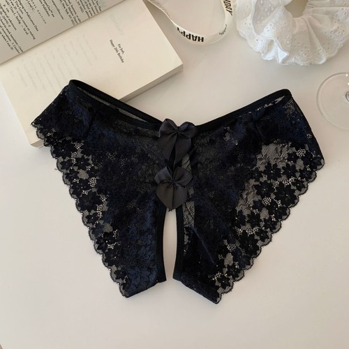 Lace open crotch panties women - crotch,