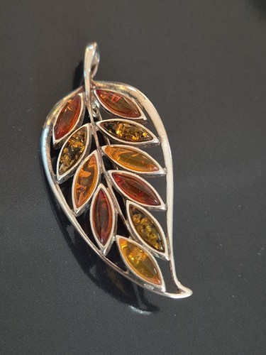 Baltic amber set - amber, 925