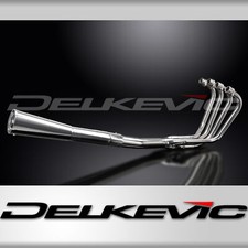 SUZUKI GS750 1977-79 FULL 4-1 STAINLESS STEEL EXHAUST CLASSIC MEGAPHONE SILENCER