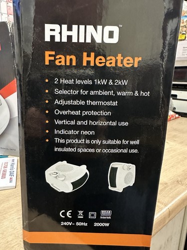 Rhino h02073 2000 - fan, heater