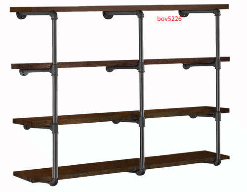 Industrial iron pipe shelves - iron,