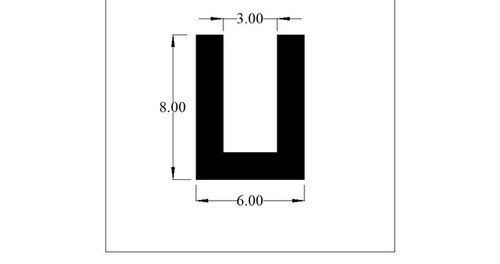 Black rubber square - black, bottom
