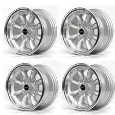 FORD ESCORT MK1 MK2 ALLOY WHEELS 13" x 7J ET10 4x108 SILVER DISH LIP RIMS Z3241