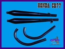 Fit Honda CB72 CB77 Super Black Exhaust & Pipe Set BM Style  (ma1140)