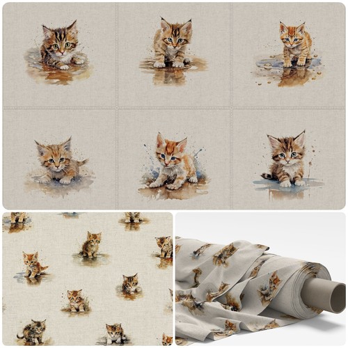 Cute kittens cushion panels - kittens,