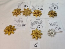 Vtg Signed Miriam Haskell 3D Layered Brooch Findings Ribbon Flowers Filigree 15