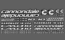 Cannondale CAAD 10 Bike Ultra Black White Frame Decals Sticker Set Cycling Road