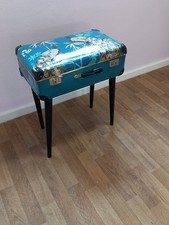 vintage upcycled case made into coffee/side table with fitted out interior