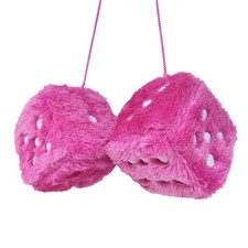 2pcs Plush Dice Pendant Car