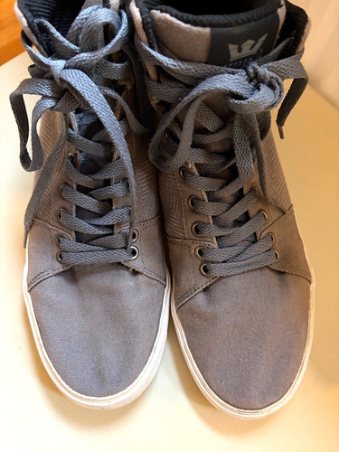 Supra mens grey high - supra, 8.5