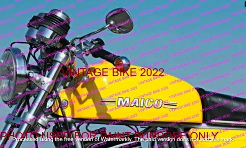 Maico 250 yellow steel fuel - maico,