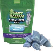 Green Gobbler Septic Saver Pods - Sewage & Septic Tank Cleaner - Bacteria Enzyme
