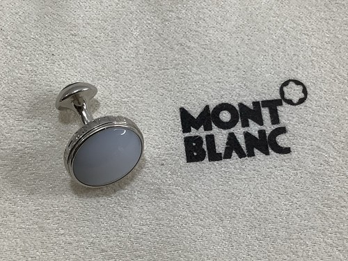 Single mont blanc cufflink - blanc,