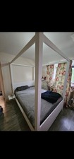 White double four poster solid - white,