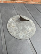 ORIGINAL BEAUTIFUL VINTAGE BRONZE/BRASS METAL GARDEN SUNDIAL 29cm  diameter