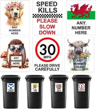 Wheelie Bin sticker X 2