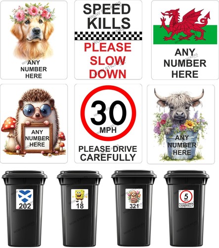Wheelie bin sticker - x, 2