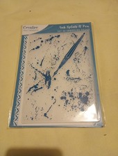 Creative Craft Products Embossing Folder Ink Splats And Pen Efob0358. Ei410