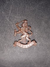 WW2 Nederland Officers Bronze Original Cap Badge