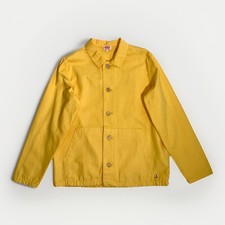 Armor Lux Men’s Chore Jacket Overshirt Yellow Size Medium Cotton Canvas Logo New