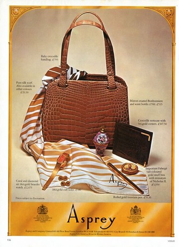 1977 asprey watch earrings - asprey, bag