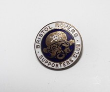 BRISTOL ROVERS FC - VINTAGE ENAMEL SUPPORTERS CLUB BADGE. 