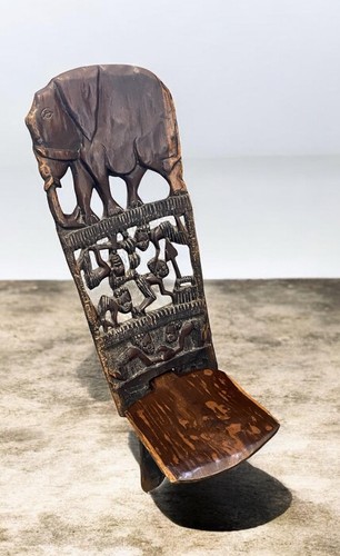 African hand carved palaver - hand,