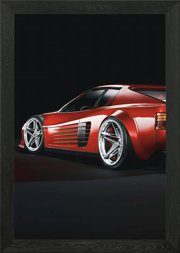 Ferrari testarossa framed wall - ferrari,