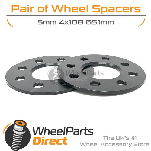 Wheel spacers black 4x108 - black,