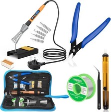 Soldering Iron Kit LCD Display 90W Adjustable 180°C To 480°C Temperature 5 Tips