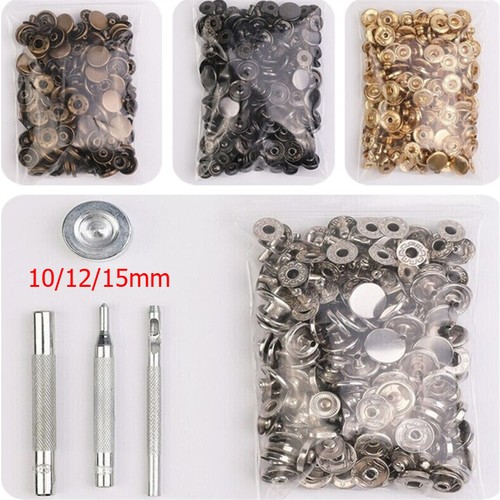 15mm brass button snaps - 10/12/15mm,