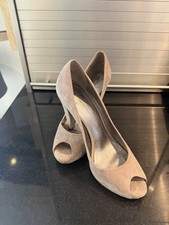 Platform Suede Peep Toe Shoes