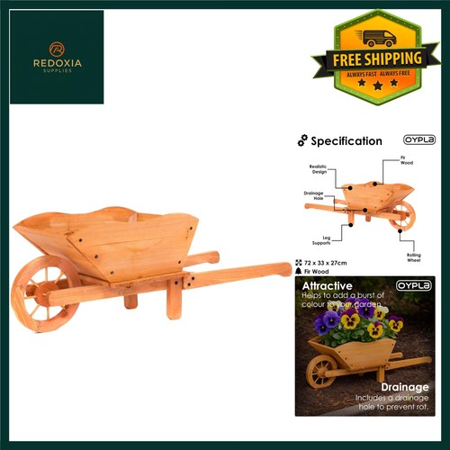 Charming wooden wheelbarrow - charming,