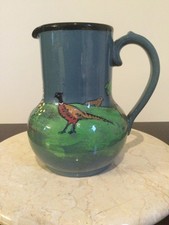 Antique Vintage 1920's R Sudlow & Sons Burslem Pheasant Jug Pitcher