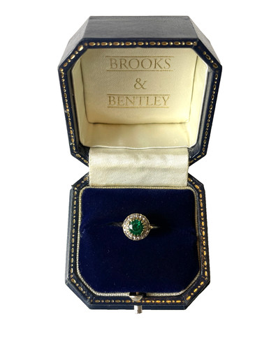 9ct gold antique ring paste - ring,