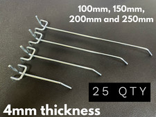 25 x Single Pegboard Hooks